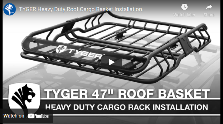 Tyger Auto TG-RK1B902B Heavy Duty Roof Mounted Cargo Rack
